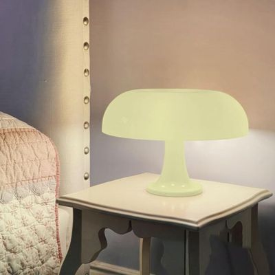 lampe-de-table-champignon-blanche
